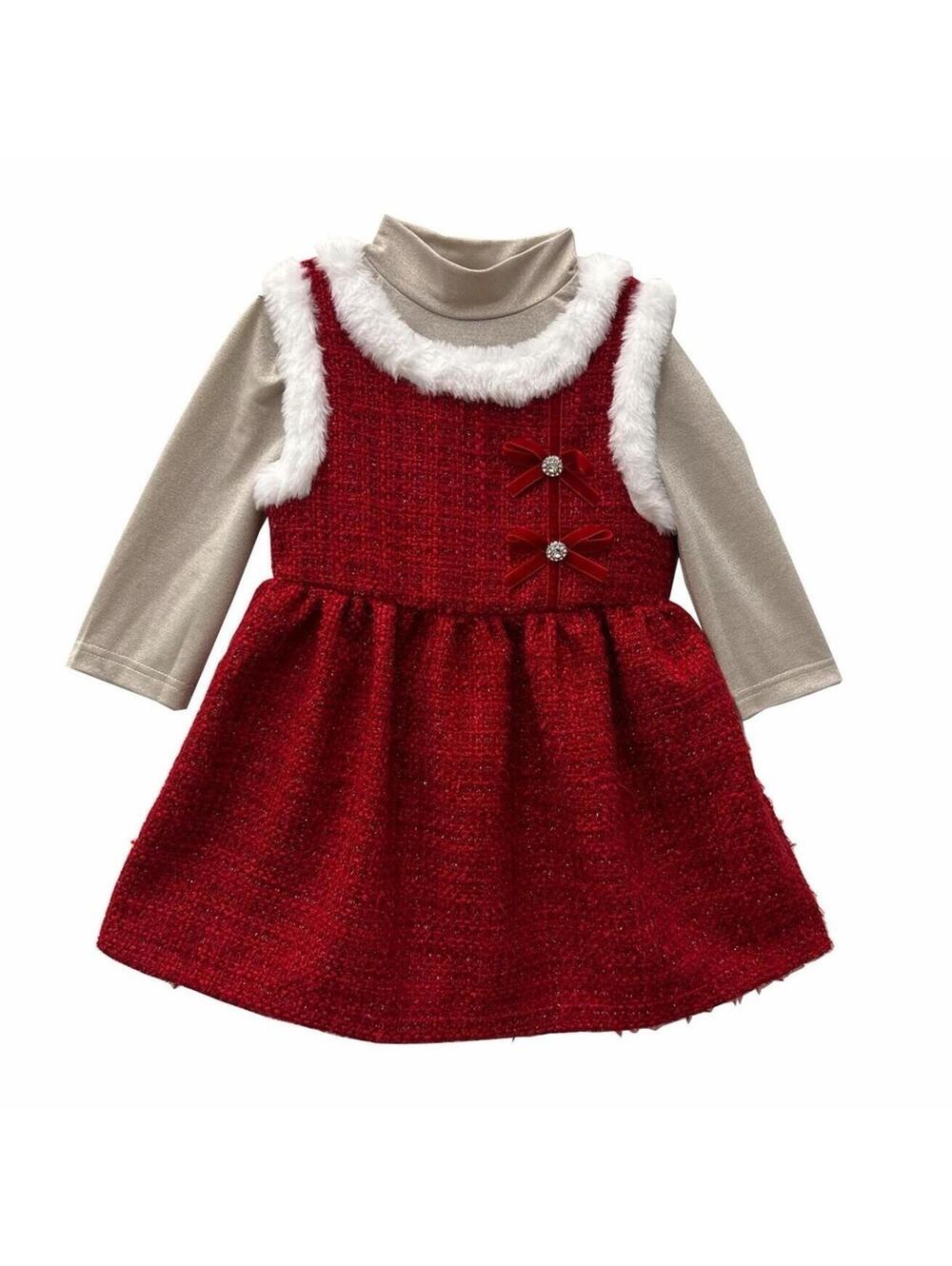 $68 B Boulevard Toddler and Little Girls Long Sleeve 2-Piece Set Holiday 6